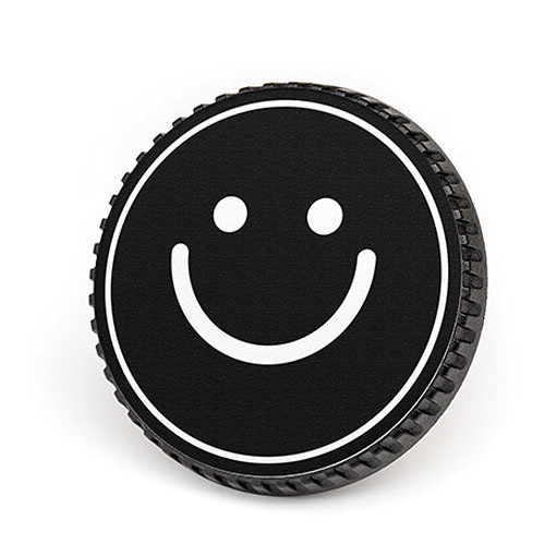 LenzBuddy Body Cap for Canon EF Mount Cameras (Happy Face, Black/White)