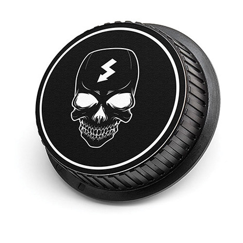 LenzBuddy Skull Rear Lens Cap for Nikon Cameras (Black & White)