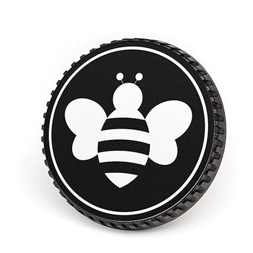LenzBuddy Body Cap for Nikon F Mount Cameras (Bumblebee, Black/White)