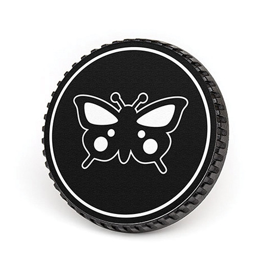 LenzBuddy Body Cap for Nikon F Mount Cameras (Butterfly, Black/White)