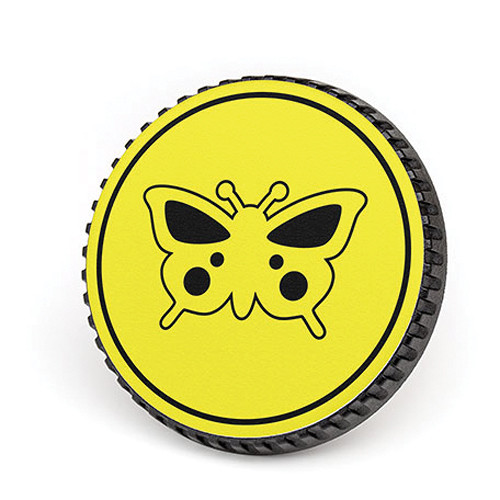 LenzBuddy Body Cap for Nikon F Mount Cameras (Butterfly, Yellow)