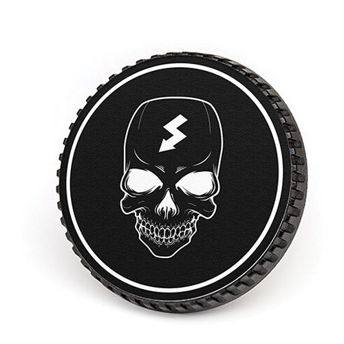 LenzBuddy Body Cap for Nikon F Mount Cameras (Skull, Black/White)