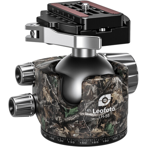 Leofoto LH-55LR Ball Head with LR-70 Lever-Release Clamp (Camouflage)