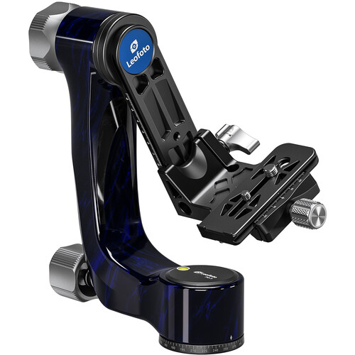 Leofoto PG-3 Carbon Fiber Gimbal Head with Knob Clamp (Midnight Blue)