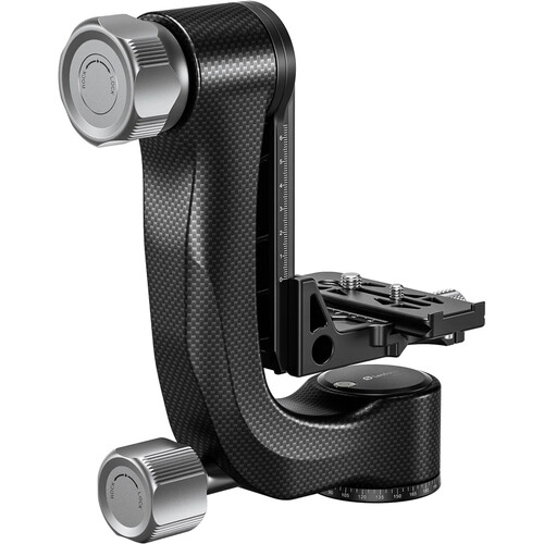 Leofoto PG-3 Carbon Fiber Gimbal Head with Knob Clamp (Black)