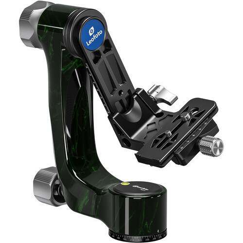 Leofoto PG-3 Carbon Fiber Gimbal Head with Knob Clamp (Midnight Green)