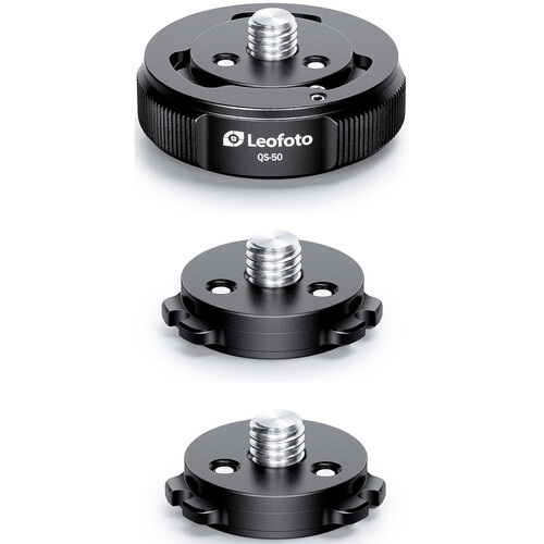 Leofoto QS-50 Quick-Link Tripod Head Quick Release Set with 4x Quick Release Plates (50mm)