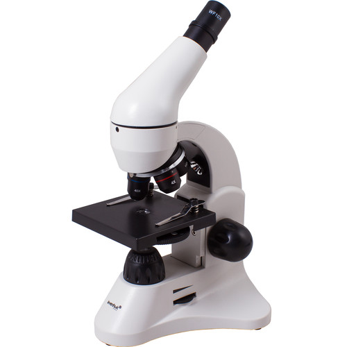 Levenhuk Rainbow 50L Monocular Microscope Kit (Cordless, Moonstone)