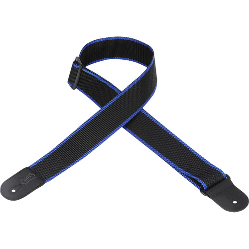 Levy's 2" Polypropylene Guitar Strap (Up to 68", Black/Blue)