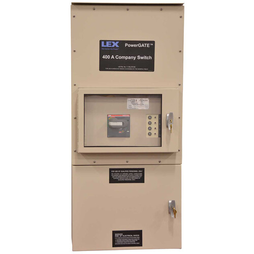 Lex Products 400A (5) Wire Cam & Direct Wire Indoor Company Switch (Tan Enclosure)