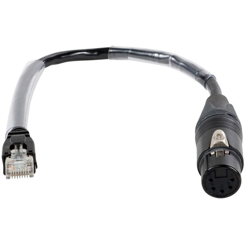 Lex Products DMX5PF-RJ45 DMX 5-Pin Female XLR to Ethernet Adapter (1')