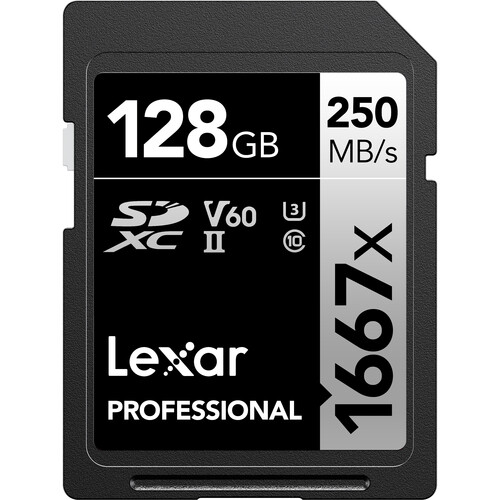 Lexar 128GB Professional 1667x UHS-II SDXC Memory Card (3-Pack)