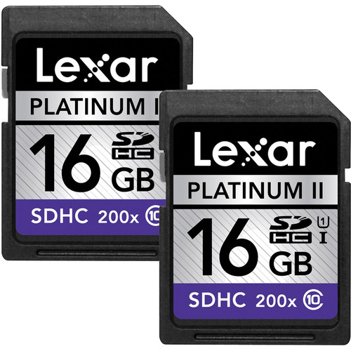 Lexar 16GB SDHC Platinum II 200x Class 10 UHS-I Memory Card