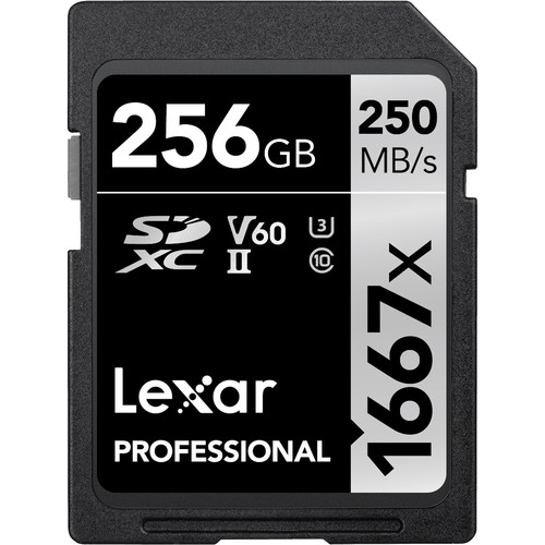 Lexar 256GB Professional 1667x UHS-II SDXC Memory Card (3-Pack)