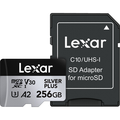 Lexar 256GB Professional SILVER PLUS UHS-I microSDXC Memory Card with SD Adapter (5-Pack)