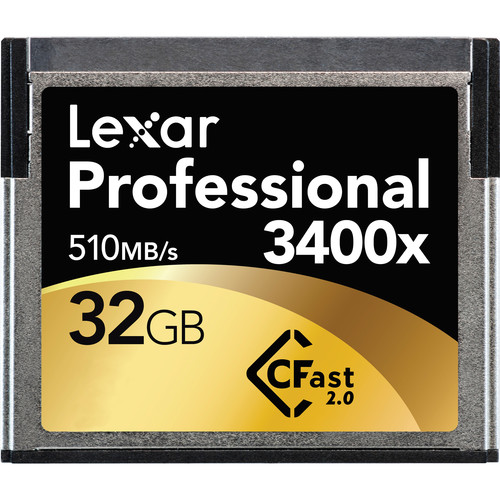 Lexar Professional 32GB 3400x CFast 2.0 Memory Card