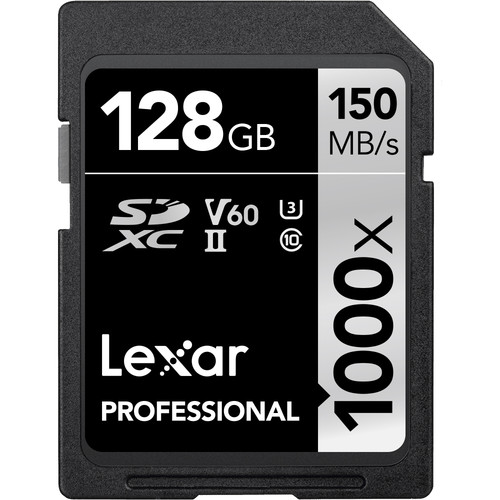Lexar 128GB Professional 1000x UHS-II SDXC Memory Card (2-Pack)