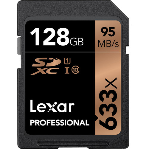 Lexar 128GB Professional UHS-I SDXC Memory Card (U3)