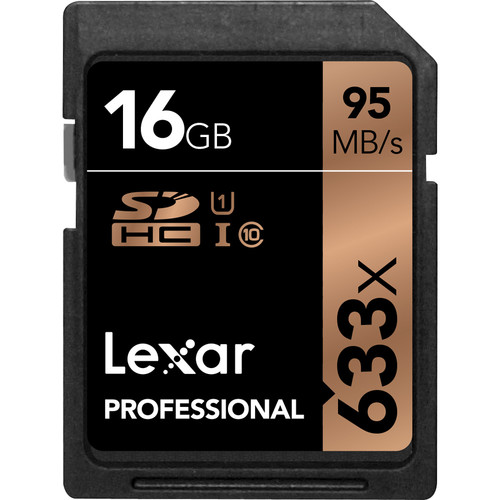 Lexar 16GB Professional 633x UHS-I SDHC Memory Card