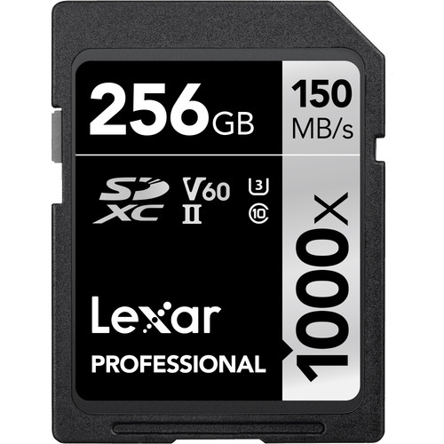Lexar 256GB Professional 1000x UHS-II SDXC Memory Card