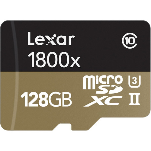 Lexar 128GB Professional 1800x UHS-II microSDXC Memory Card (U3)