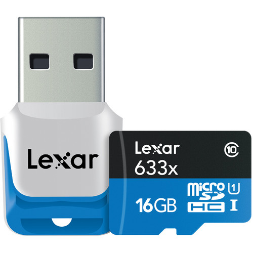Lexar 16GB High-Performance microSDHC 633x LSDMI16GBSBNA633R B&H