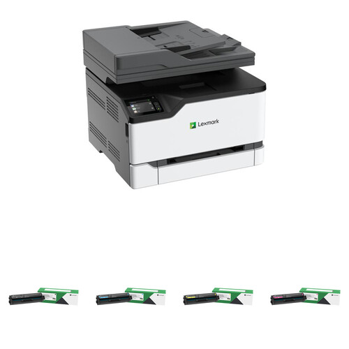 Lexmark CX331adwe Color Laser Printer with 20N1H High-Yield Return Program Toner Cartridges Kit