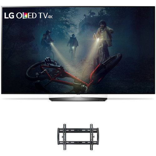 LG B7A 55"Class HDR UHD Smart OLED TV and Tilting Wall Mount Kit
