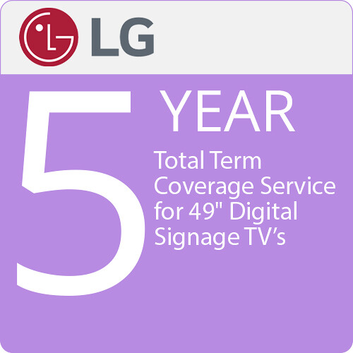 LG 5-Year Total Term Coverage Service for 49" Digital Signage TVs