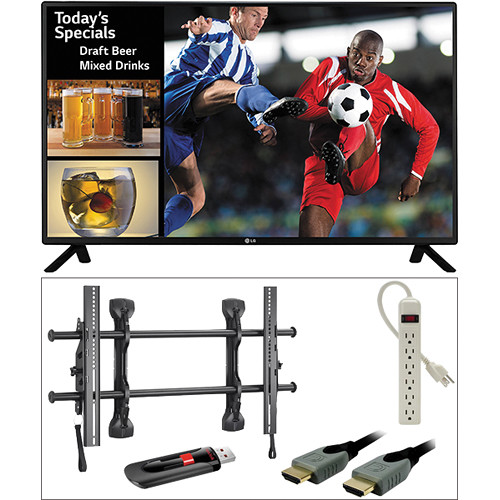 LG 55"-Class SuperSign Commercial Monitor with Landscape Wall-Mount Digital Signage Kit