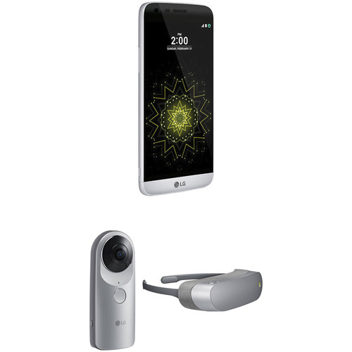 LG G5 RS988 32GB Smartphone and VR Bundle (Unlocked, Silver)