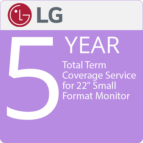 LG 5-Year Total Term Coverage Service for 22" Small Format Monitor