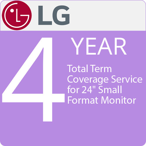 LG 4-Year Total Term Coverage Service for 24" Small Format Monitor