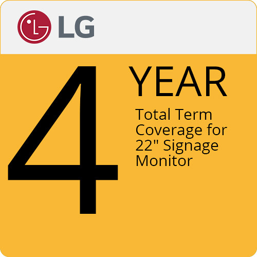 LG 4-Year Total Term Coverage for 22" Signage Monitor