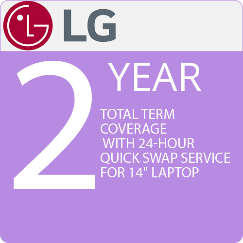 LG 2-Year Total Term Coverage with 24-Hour Quick Swap Service for 14" Laptop