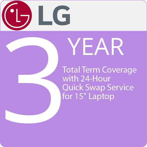 LG 3-Year Total Term Coverage with 24-Hour Quick Swap Service for 15" Laptop