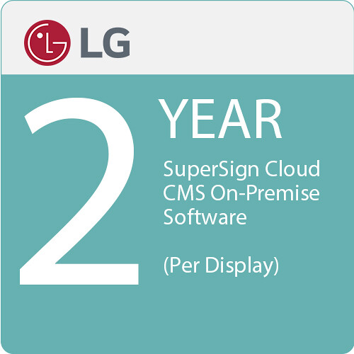 LG SuperSign Cloud CMS On-Premise Software (2-Year License Per Display)
