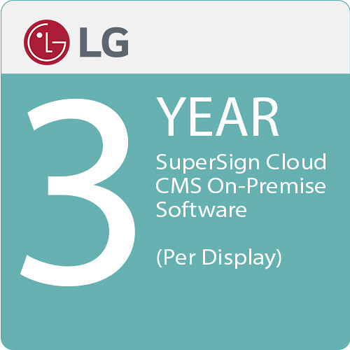 LG SuperSign Cloud CMS On-Premise Software (3-Year License Per Display)