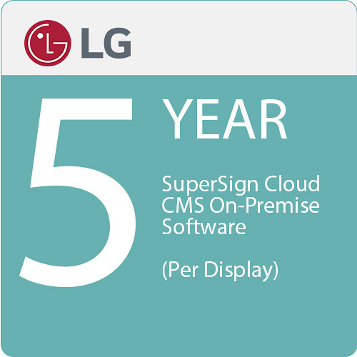 LG SuperSign Cloud CMS On-Premise Software (5-Year License Per Display)