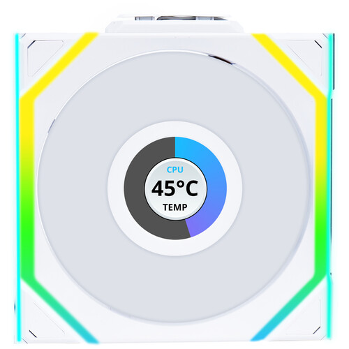 Lian Li 120mm UNI FAN SL Wireless LCD ARGB Reverse Blade Case Fan (White)