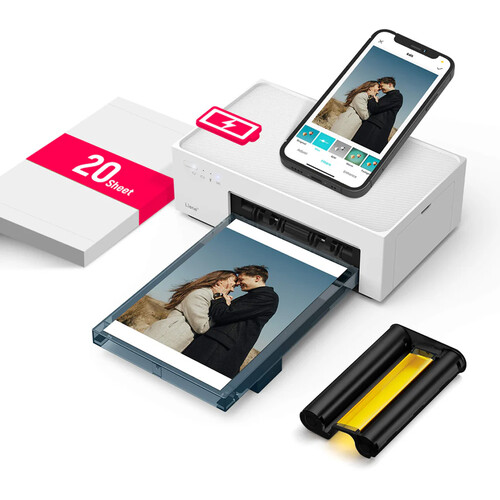Liene Amber M200 Instant Photo Printer with Rechargeable Battery (20 Photo Papers + 1 Cartridge)