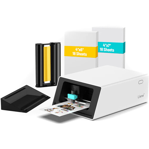 Liene プリンター ホワイト ブラック Liene PixCut S1 Photo Sticker Printer and Cutter DHP700W#US1 B&H