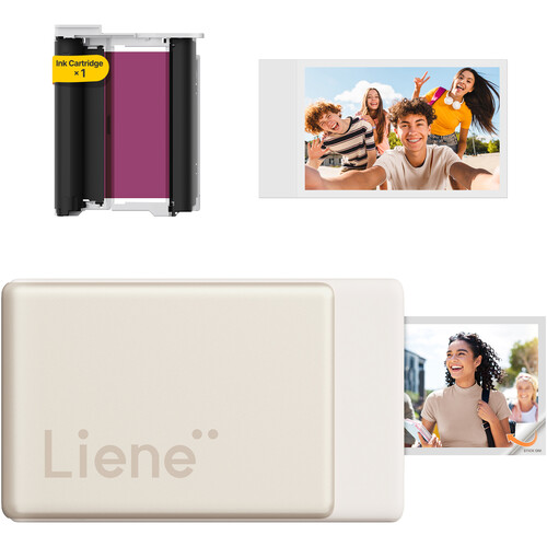 Liene Pearl N200 Pro 2 x 3" Instant Photo Printer with Photo Paper (10 Sheets, Gold)