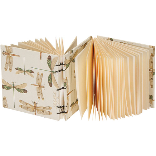 Lineco Dos-a-Dos Coptic Journal Kit with Ivory Pages (Dragonflies Cover, 4.25 x 4.25")
