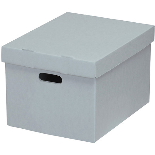 Lineco Ready-To-Assemble Corrugated Bulk Storage Cartons (Blue/Gray, 25-Pack)