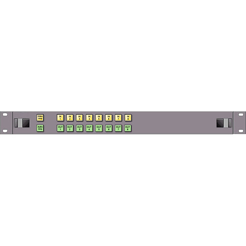 Link Electronics 1RU 8x8 Single-Bus AFV Control Panel with Video-Only, Audio-Only, & Bus-Lock