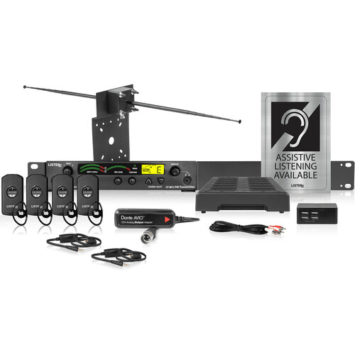 Listen Technologies Listen IDSP Essentials Level 2 Stationary RF System (72 MHz) (Dante)