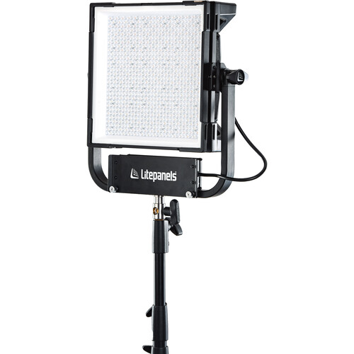 Litepanels Gemini 1x1 Hard RGB LED Light Panel (Pole-Operated Yoke, Bare Ends Power Cord)