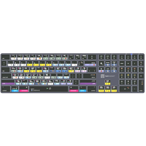 Logickeyboard TITAN Cinema 4D Wireless Keyboard for Mac