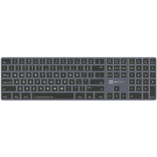 Logickeyboard TITAN Dyslexie Wireless Keyboard (Mac, US English)